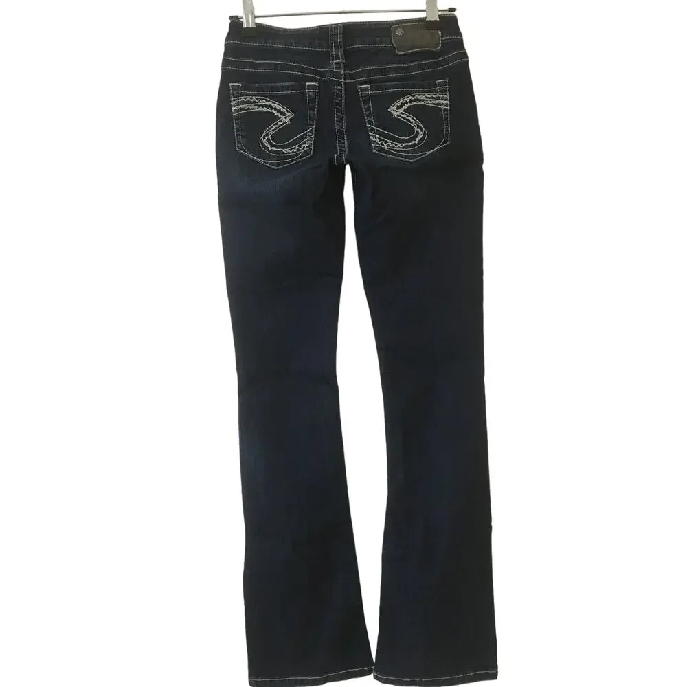 Silver jeans Company 25/33 Tuesday Boot Cut Jeans Embroidered Back Pockets